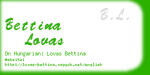 bettina lovas business card